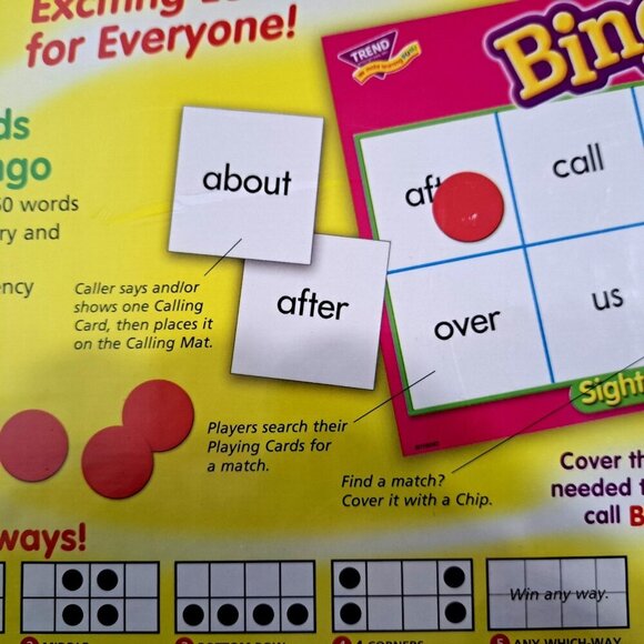 Trend Enterprises Inc Sight Words Level 2 Bingo Game Ages 5+ HomeSchool Reading - Picture 7 of 9